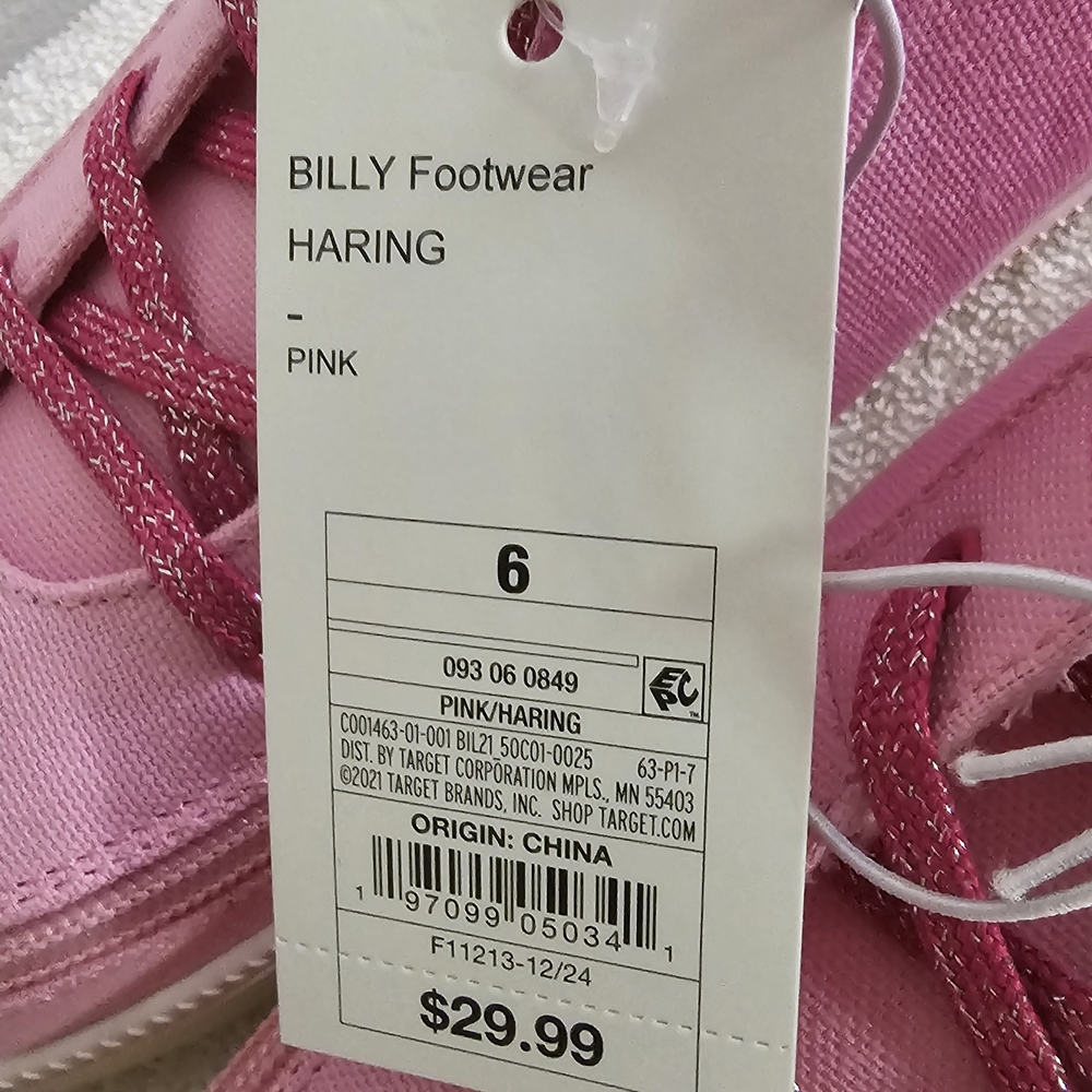 Billy Kids Pink Canvas Sneakers - Picture 4 of 5